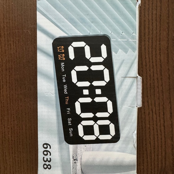 DS-6638 Digital Wall or Stand Clock with Large Display, Big Digits, 12/24Hr - Picture 1 of 9